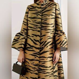 Stylish Tiger Print Women's Tunic Jacket
